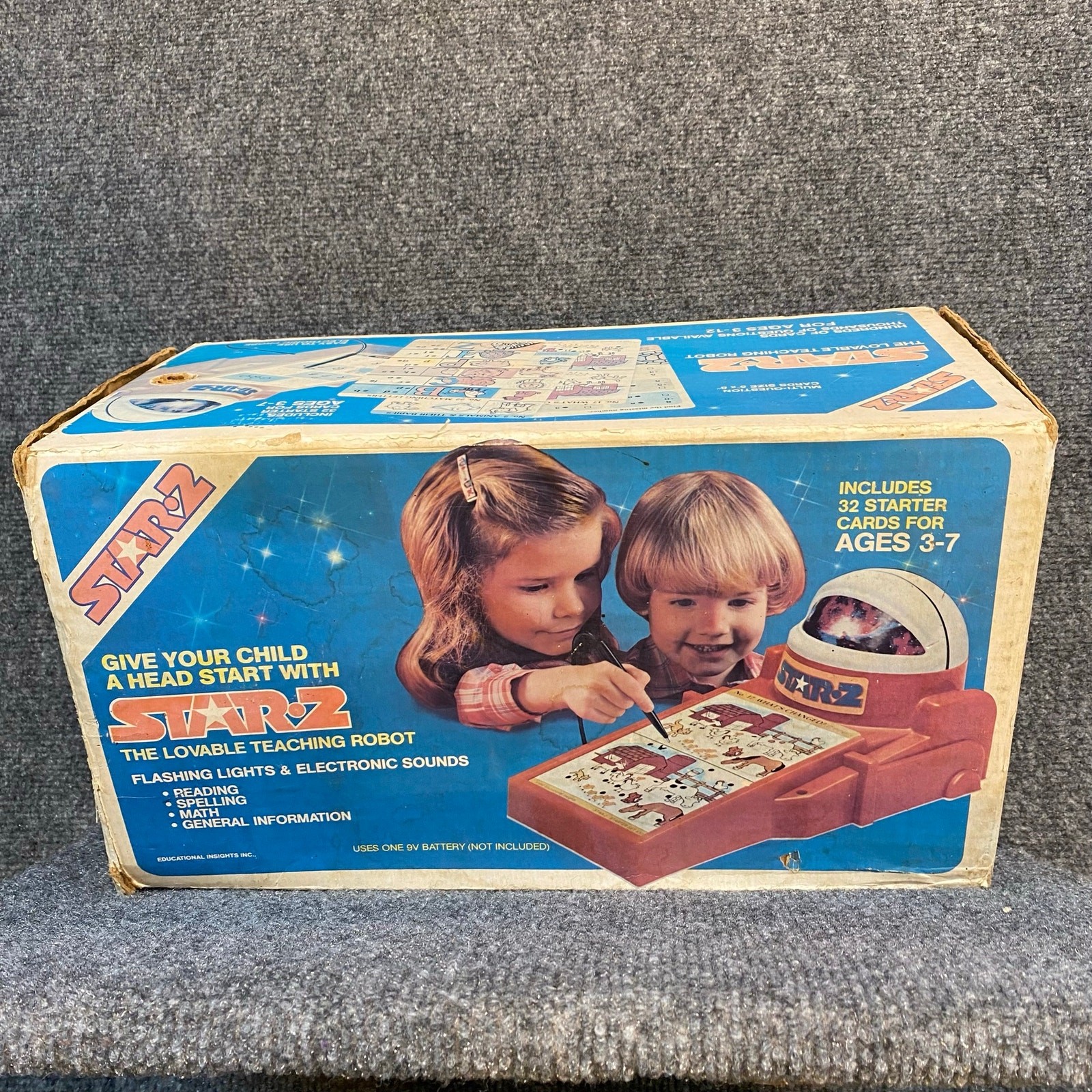 Vintage 1980s Star-2 Lovable Teaching Robot Children Education Toy with Box