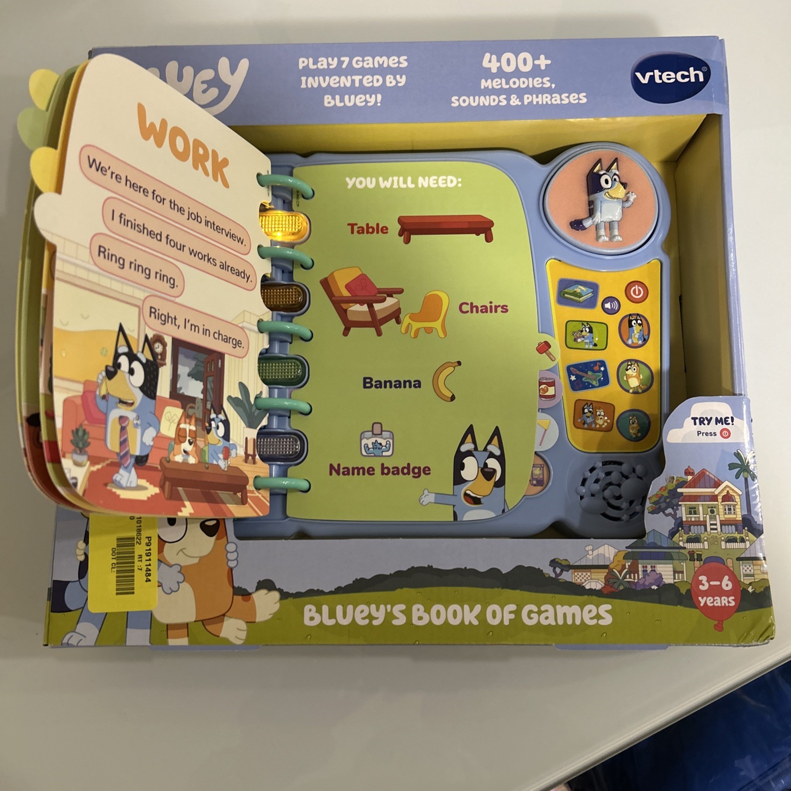NEW! VTech Bluey’s Book of Games Interactive Pretend-Play Book for Preschoolers