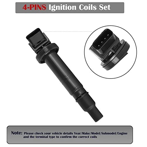 Ignition Coil Set 4 Pack Toyota 2.4L 2002 2009