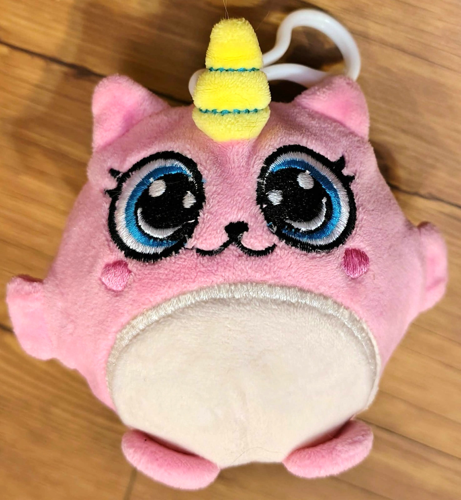 Stress Gear Fluffy Friends Squishy Fun Hot Pink Unicat Plush Stress Ball Toy 4″