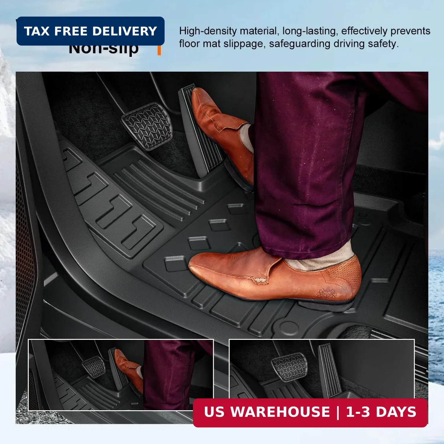 powoq Floor Mat Compatible with 2019-2025 Toyota RAV4 Cargo Mat Trunk Mat Replac
