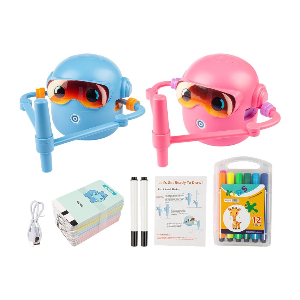 Educational Interactive Drawing Robot For Kids Learning Toys With 100 Word CarOY