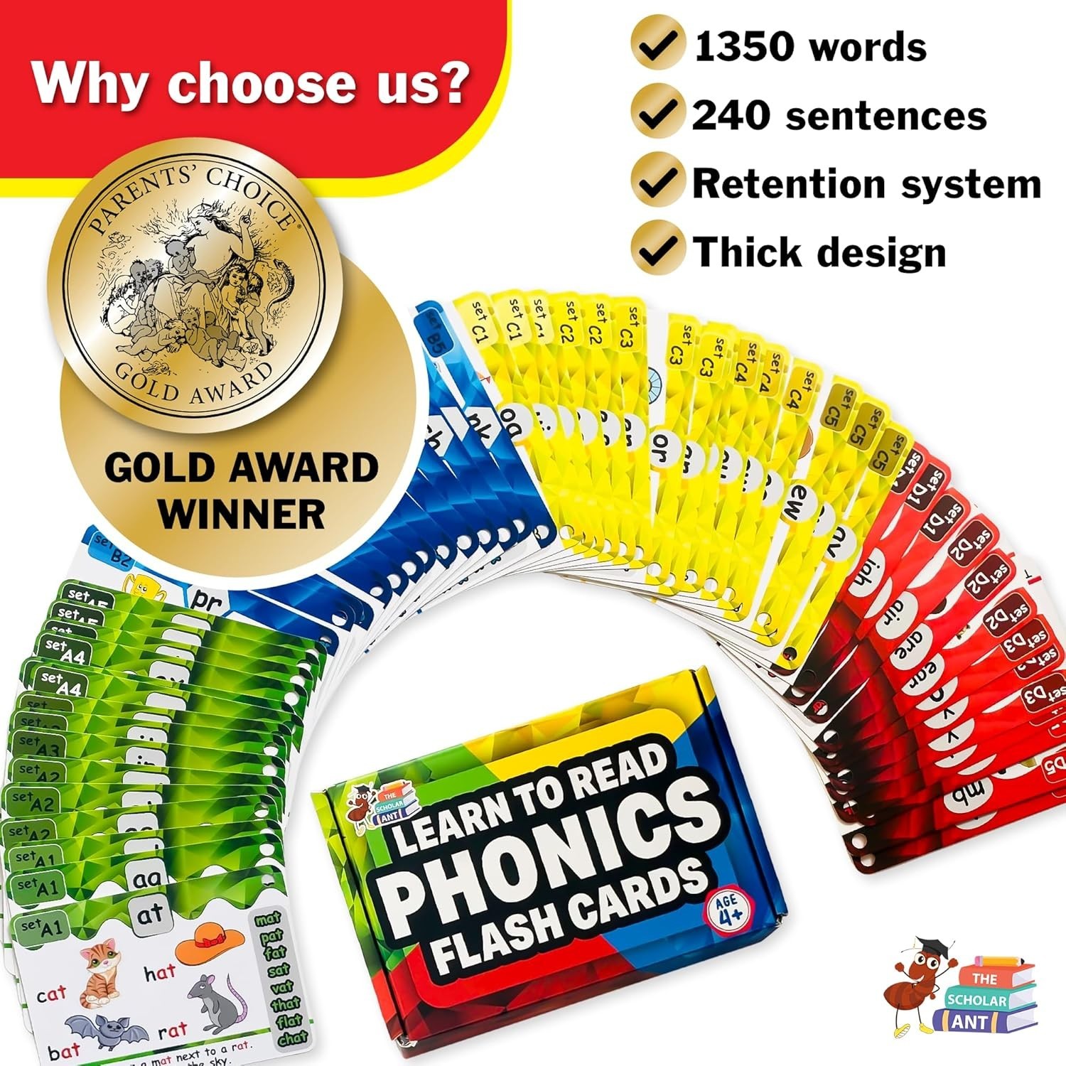 Learn to Read with 20 Phonic Stages – Educational Flash Cards for Ages 4-8