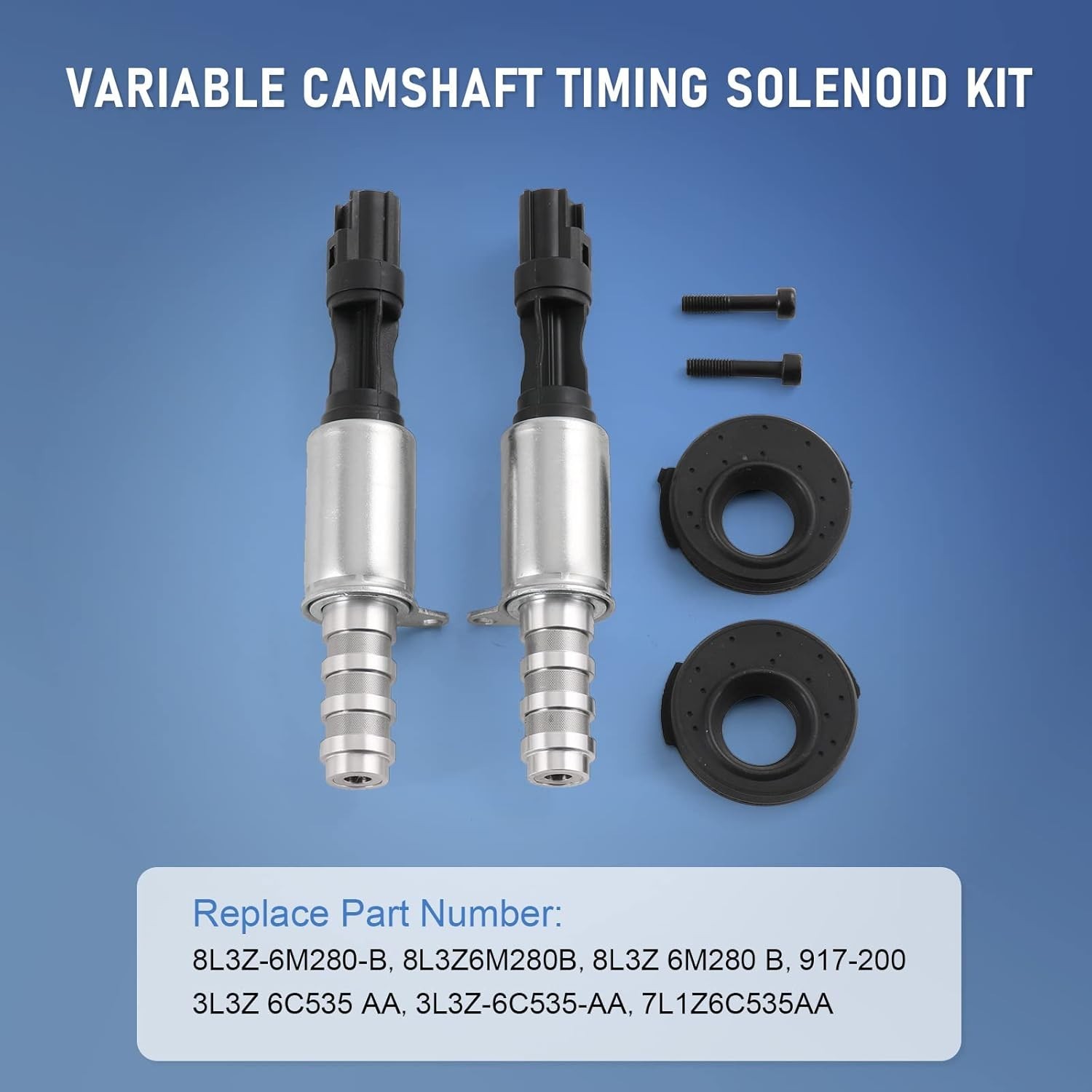 Variable Camshaft Timing Solenoid Kit VCT Compatible with Ford, Mercury & Lincol