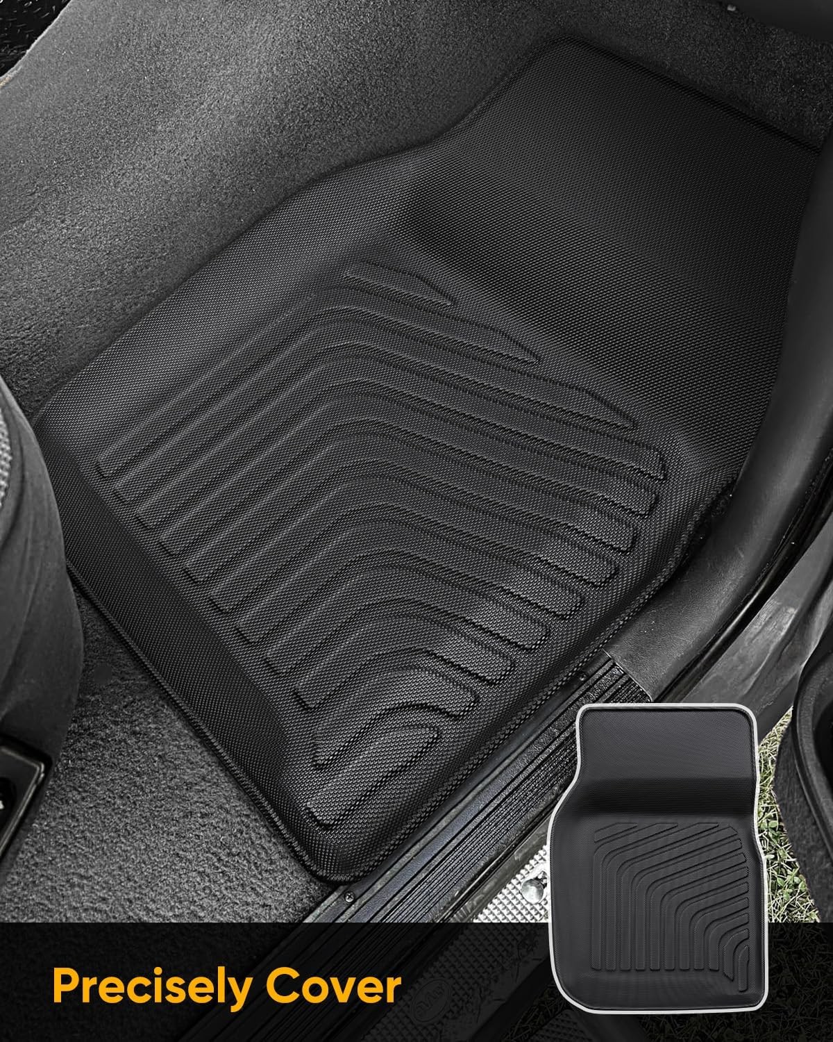 All Weather Floor Mats for Ford F150/Ford Bronco 1980-1996, F-250/F350 1980-1…