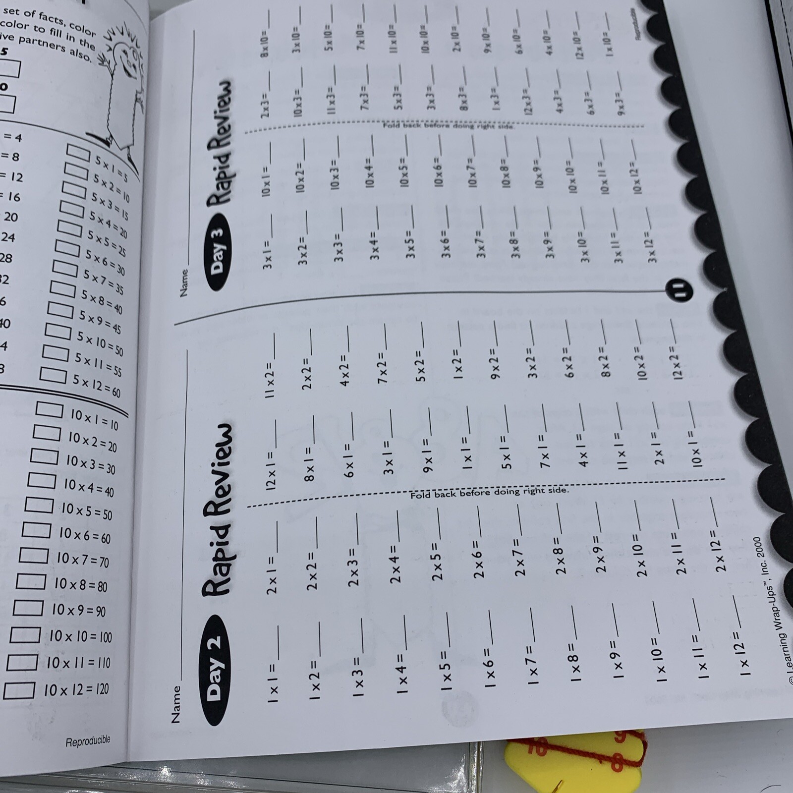 Educational Wrap Ups 10 Days to Multiplication Mastery Home School/Classroom