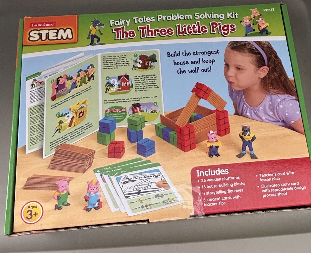 Lakeshore STEM Fairy Tales Problem Solving Kit The Three 3 Little Pigs Complete