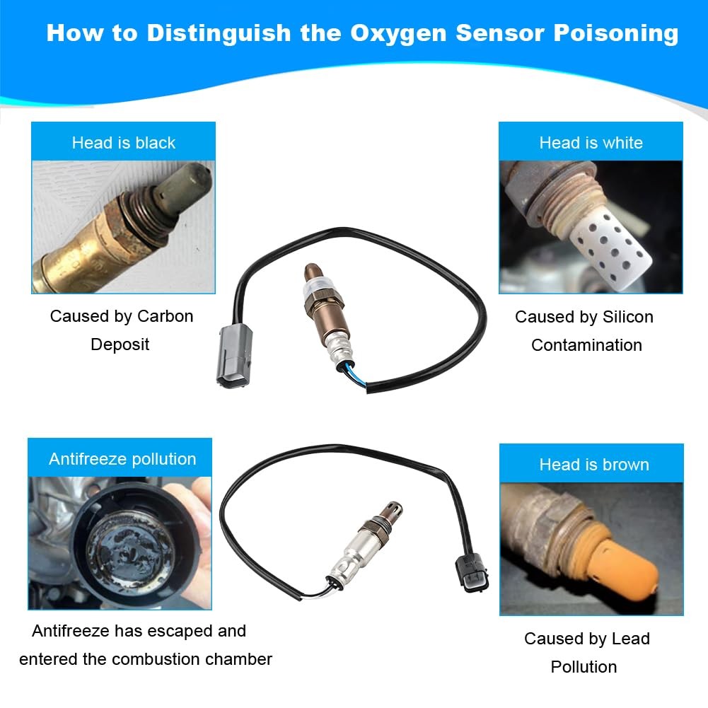 JDMON 2PCS O2 Oxygen Sensor Upstream & Downstream Replacement for Nissan Altima
