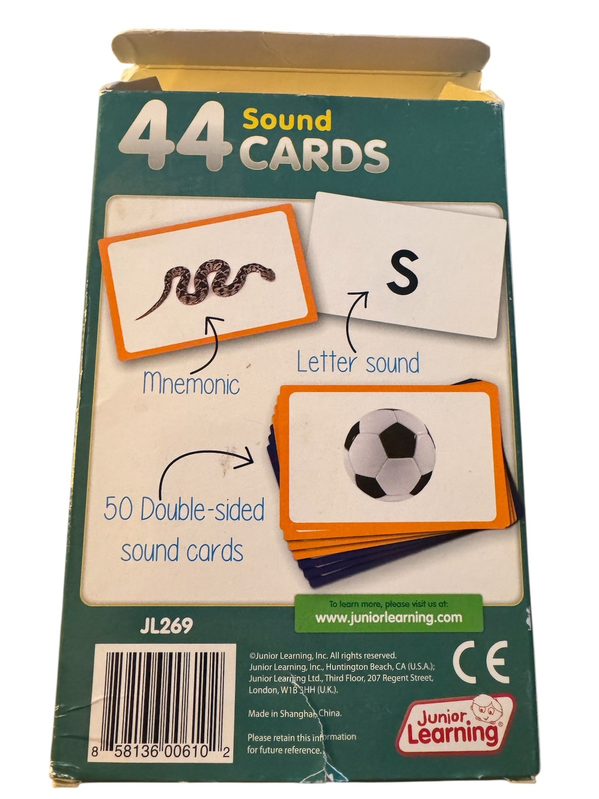 Junior Learning 44 Sound Cards Letters & Sounds