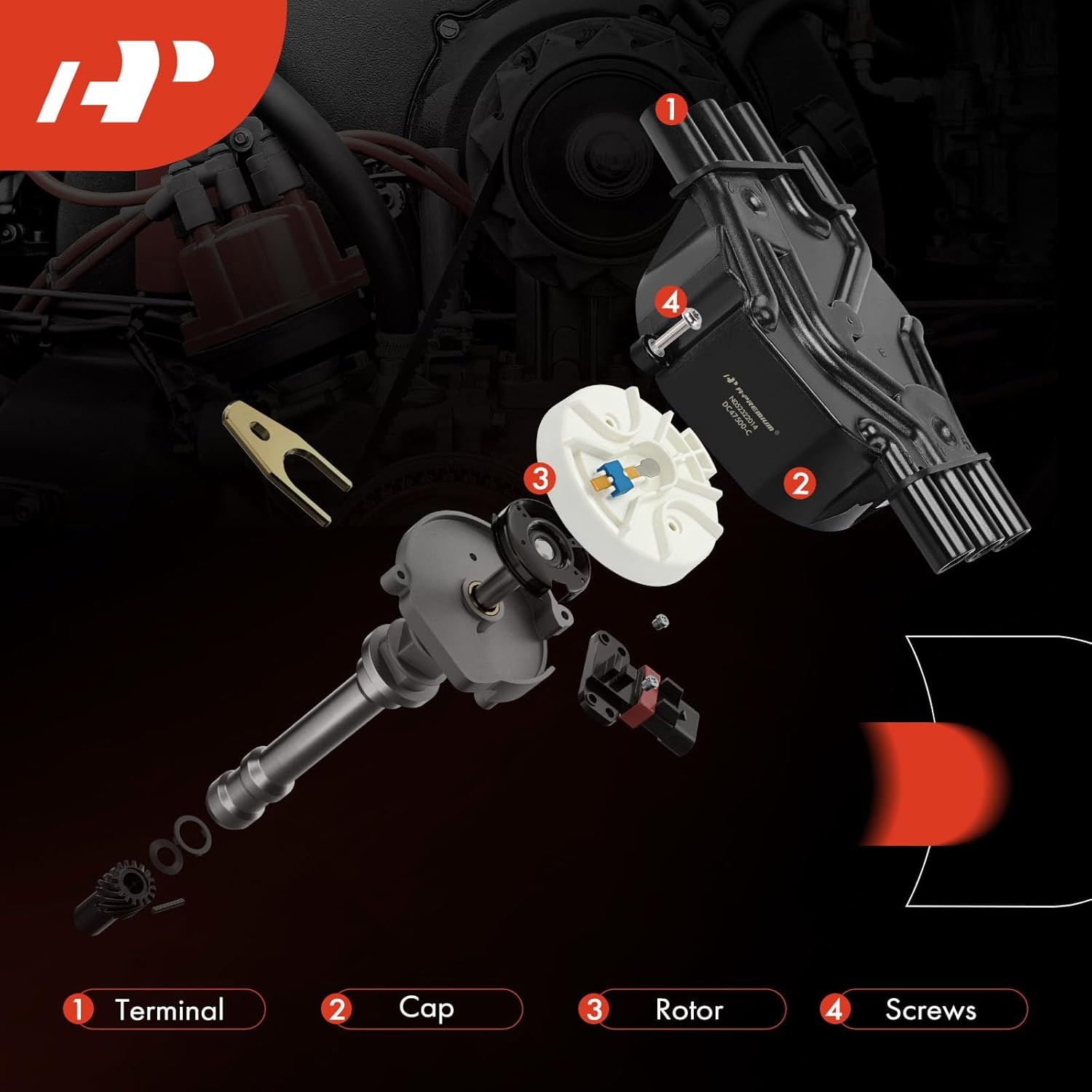 A-Premium Ignition Distributor Cap Compatible with GMC, Chevy & Isuzu Vehicles –