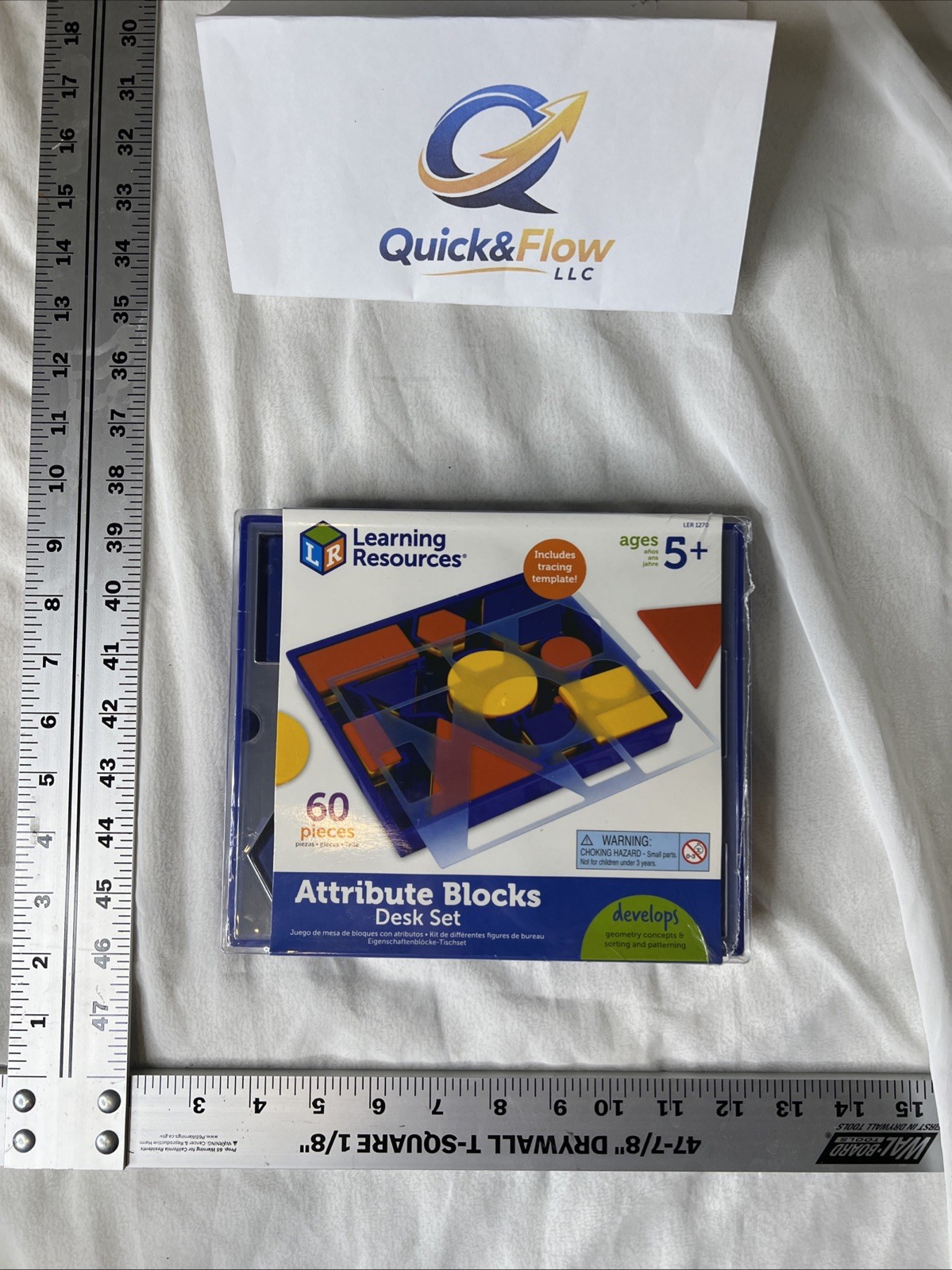NEW Learning Resources | Attribute Blocks Desk Set | (60 Pieces) Brand New