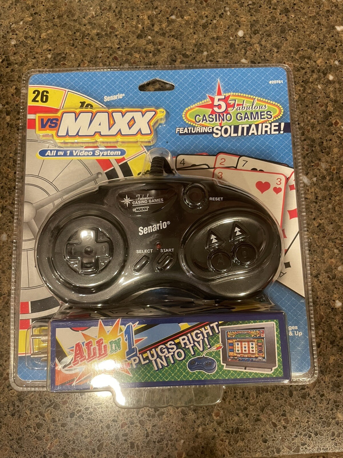 VS Maxx Plug and Play 5 Casino Games All in 1 TV Video Game – Poker Roulette
