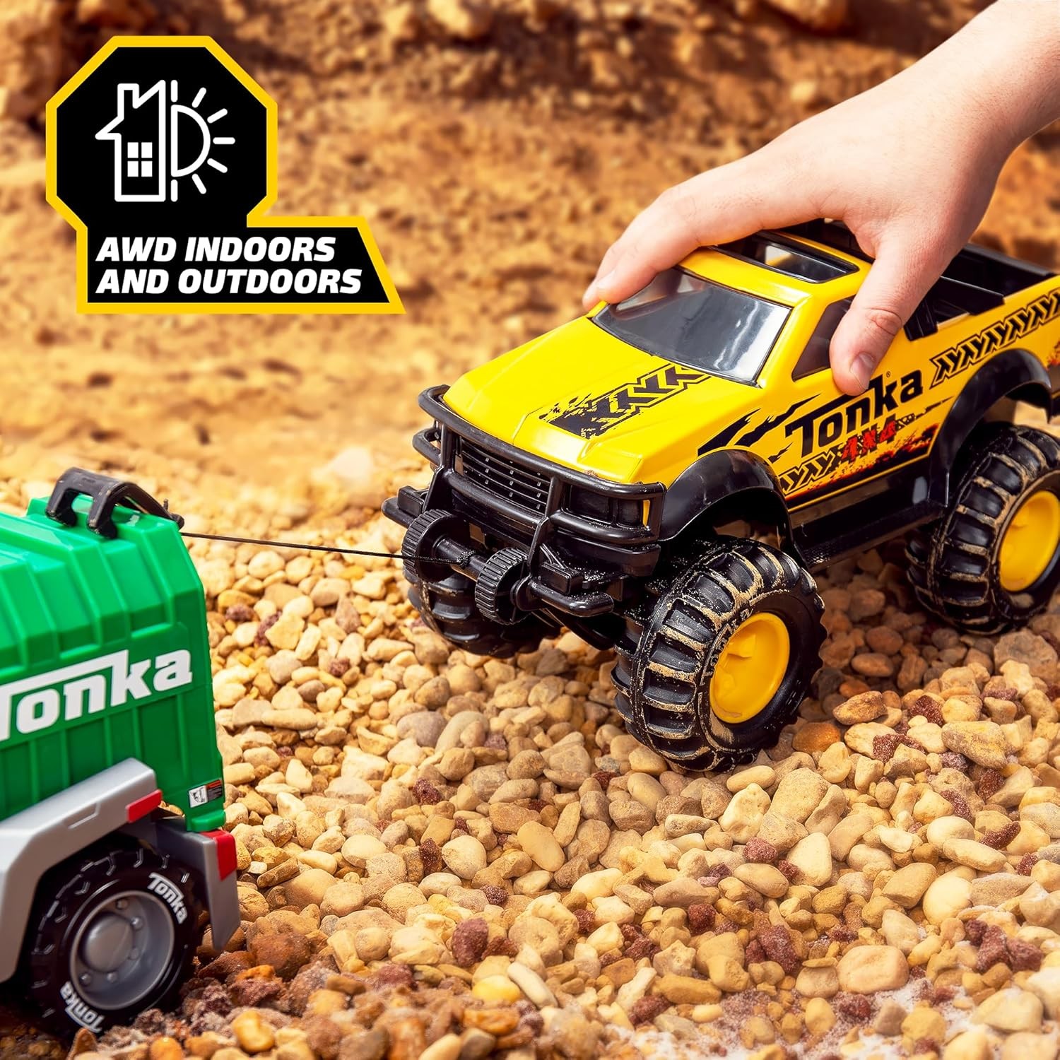 Tonka Steel Classics 4X4 Pickup Truck – Made with Steel & Sturdy Plastic, Yellow