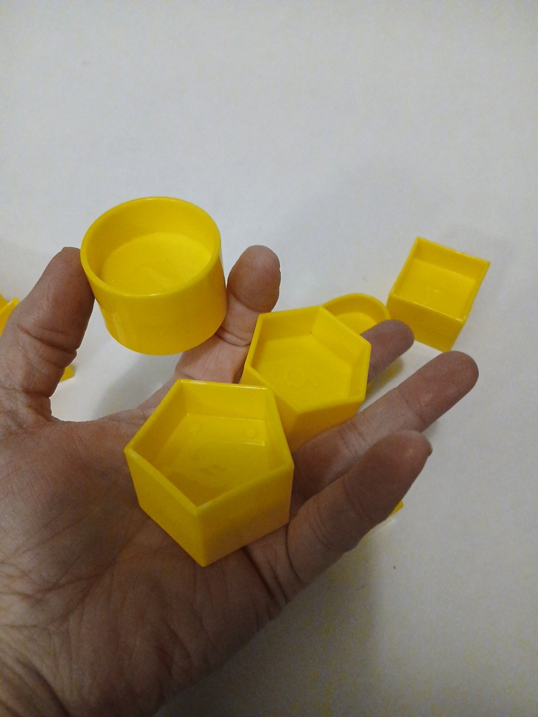 [COL] 1960’s Tupperware SHAPE-O-BALL Educational Toy x 10 Puzzle Blocks Complete