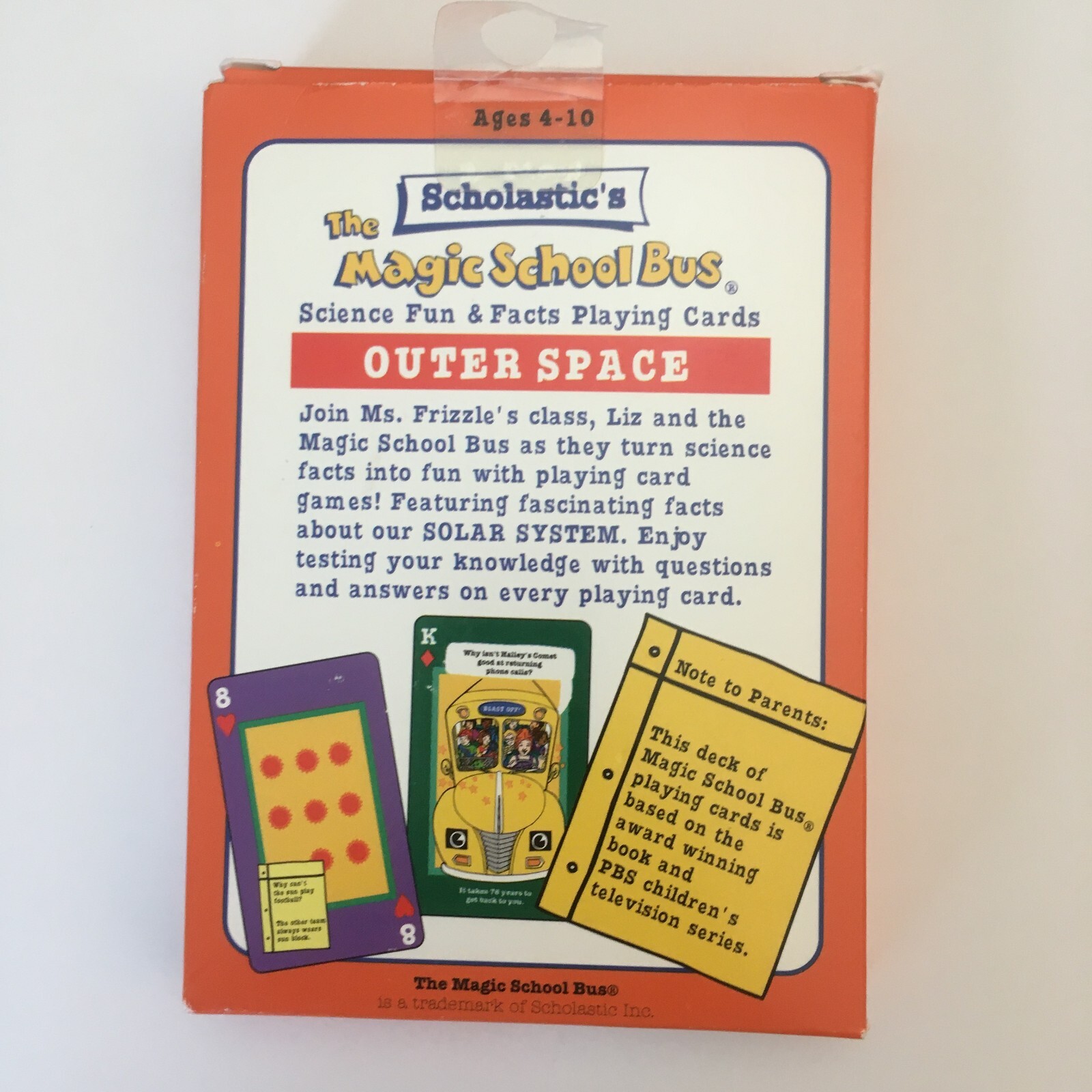Scholastic’s The Magic School Bus Outer Space Memory Game Science Playing Cards