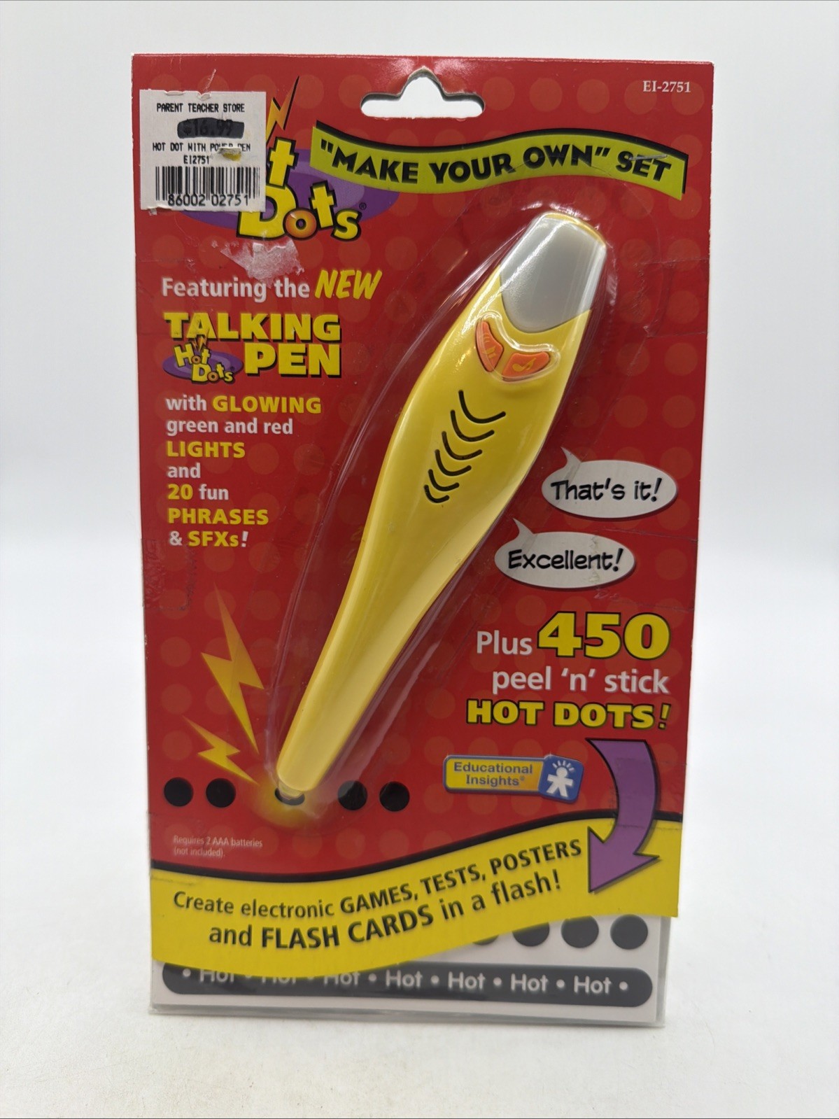 VTG Hot Dots The Talking Pen Posters Flash Cards Stickers 2006 Make Your Own Set