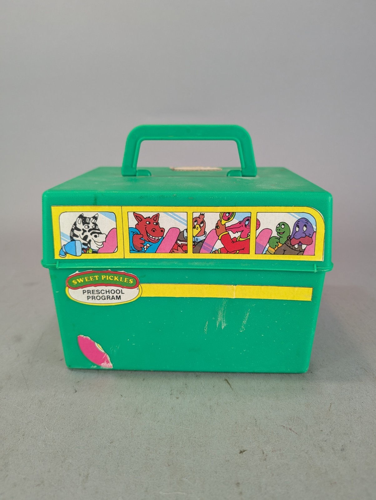 Vintage 80’s Sweet Pickles Preschool Program Learning Case Activity Bus w/ Cards