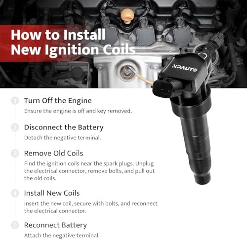 NPAUTO Ignition Coils Pack of 4 fit for 2.4 2.0 Hyundai Sonata, Kia Optima,