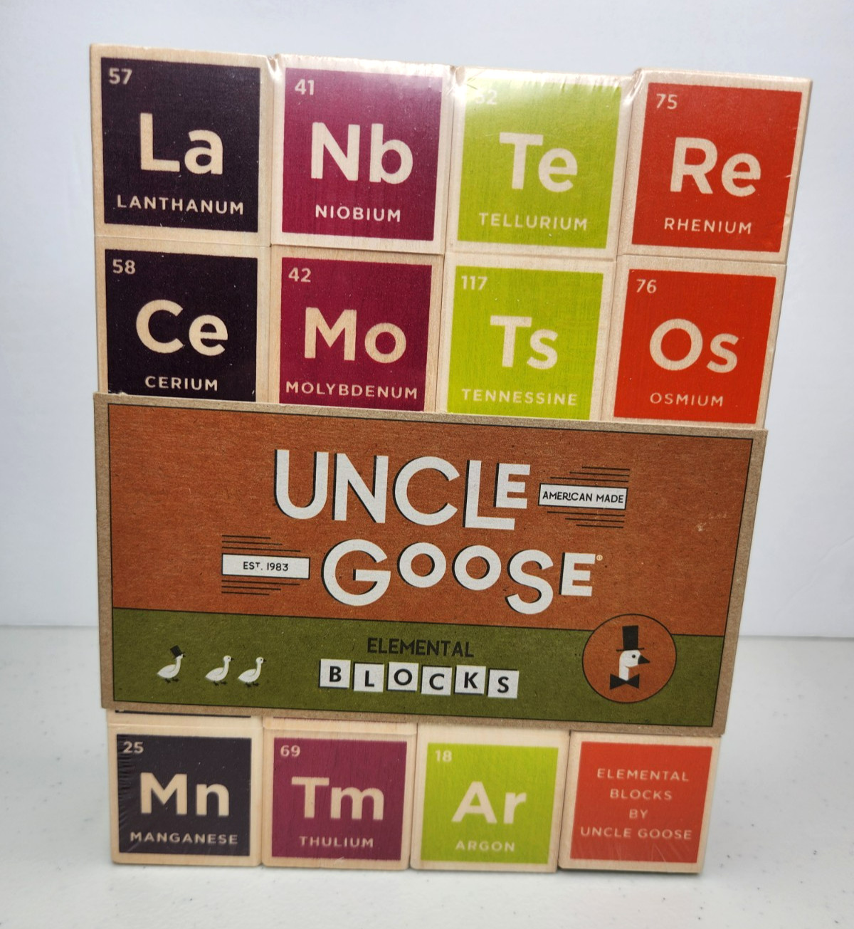 Uncle Goose Periodic Table of Elements 20 Wood Blocks Brand New Sealed