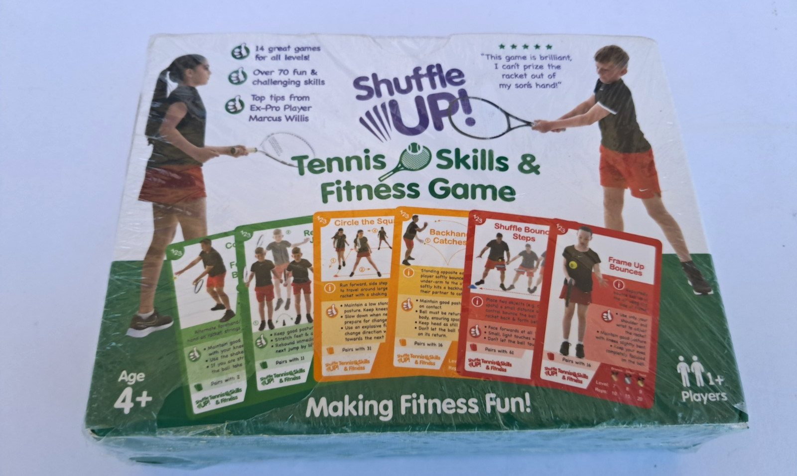 Shuffle Up Tennis Skills & Fitness Game/Cards – New