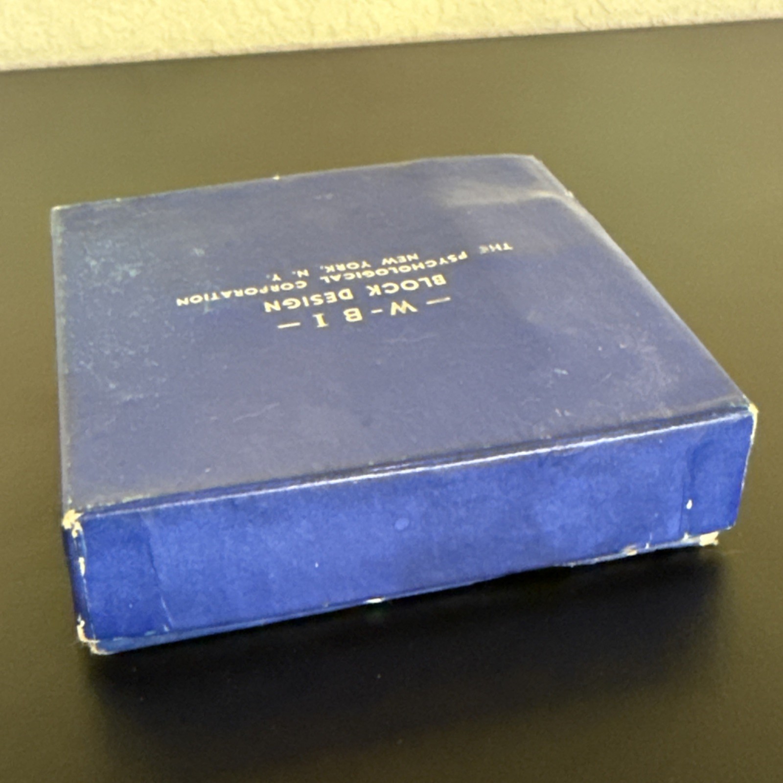 Vintage WBI Block Design Test – 16 Blocks – Kohs Style Wechsler IQ Test w/Box