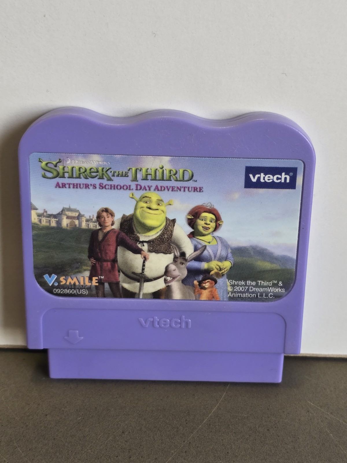 2007 Vtech V Smile Video Game Cartridge Shrek Third Arthur School Day Adventure