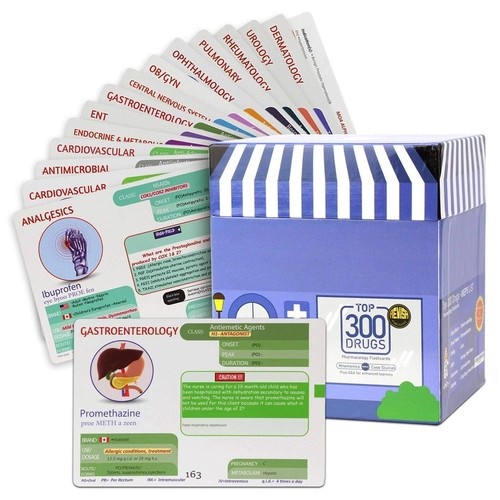 Top 300 Drugs Pharmacology Cards Portable Flashcards with Box Study & Review …