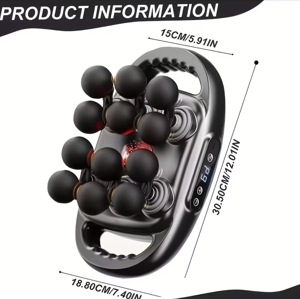42-head 42-Drive Massage Gun Set, Deep Tissue Percussion Massager with 42 Black