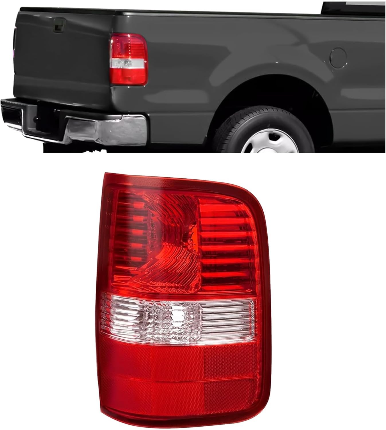 HECASA Right Tail Light Assembly Compatible with 2004-2008 Ford F150 Replacement