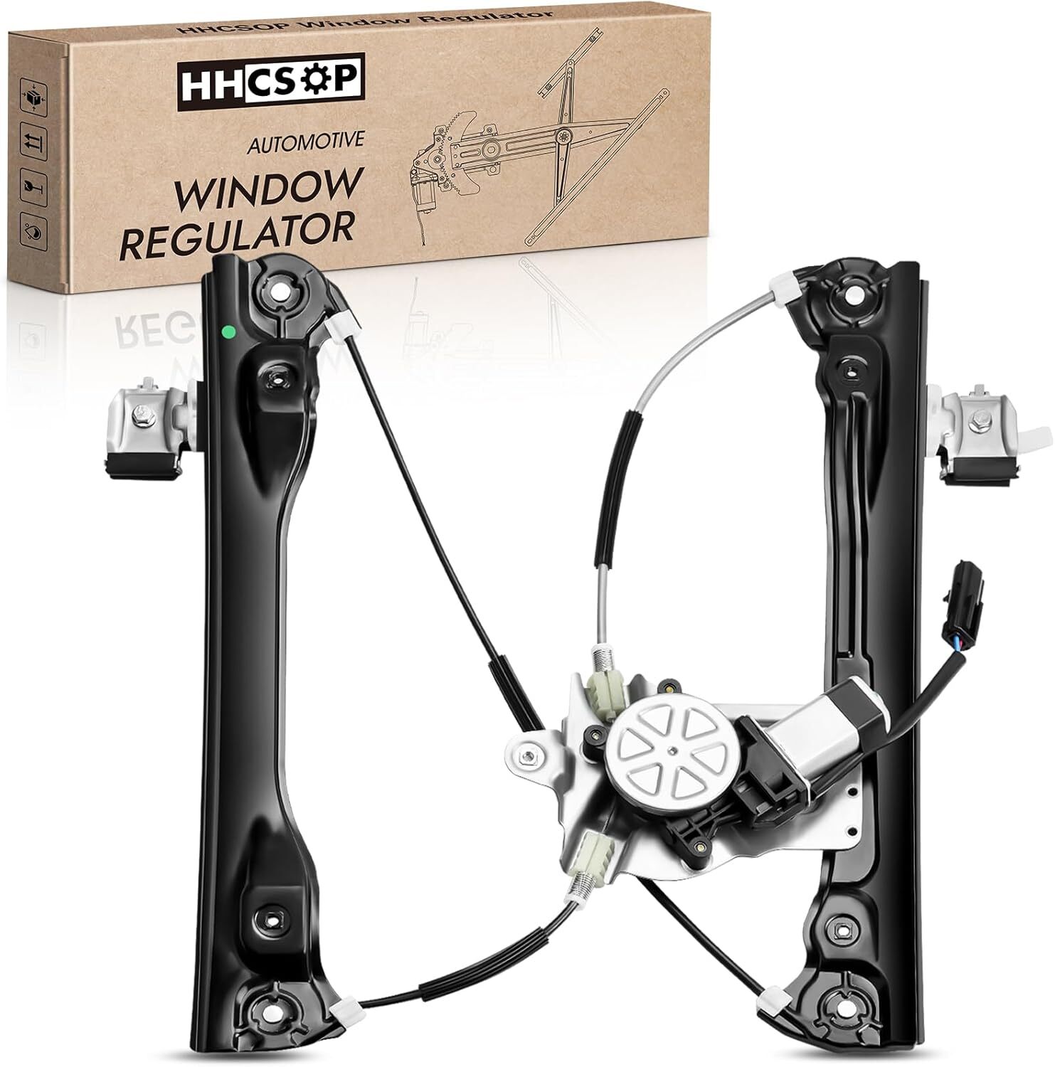 Front Right Passenger Side Power Window Regulator with Motor (2 Pins)