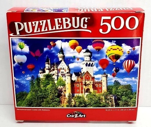 CRA-Z-ART 500PC PUZZLE JIGSAW SET BRIDGETON BRIDGE INDIANA OR CASTLE BALLOONS