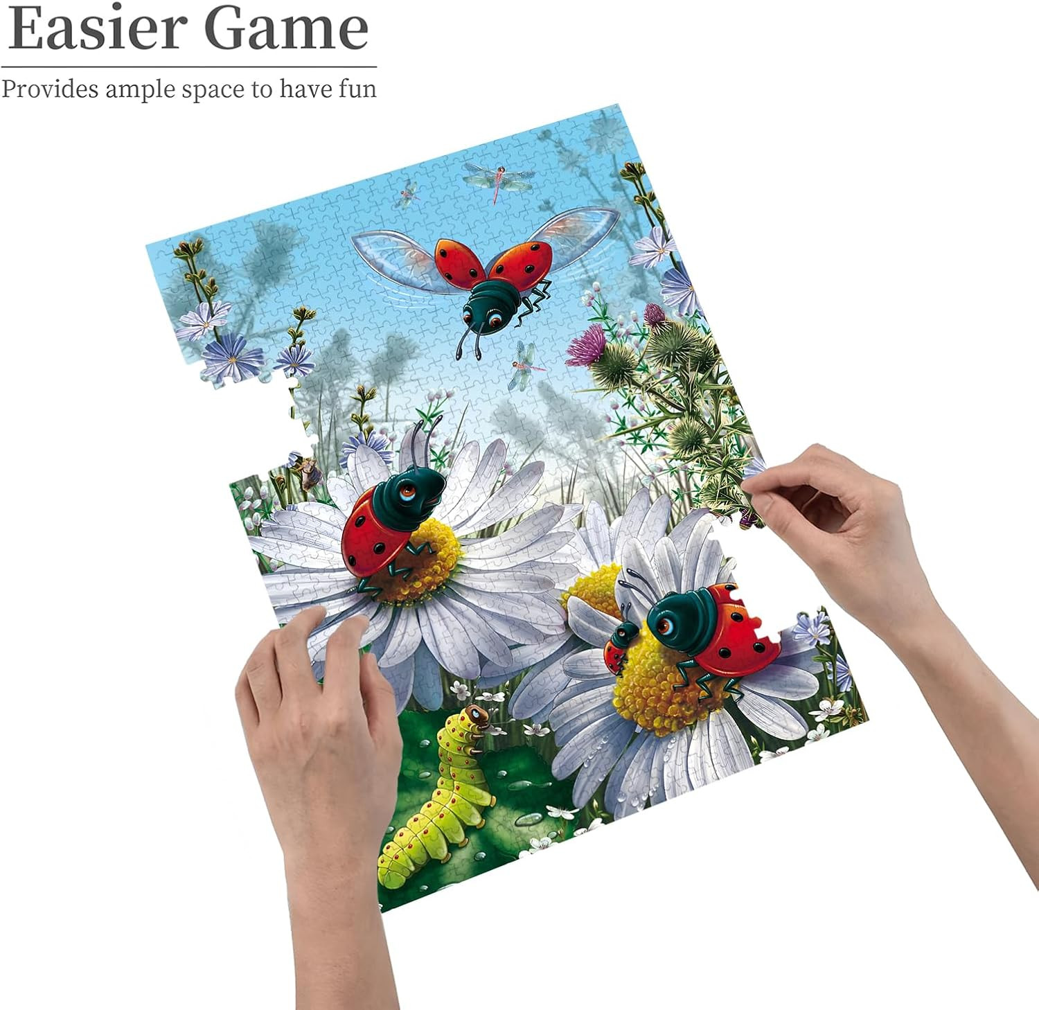 Beetle Invasion，300 Pieces Wooden Puzzle, Educational Toys for Adults and Childr