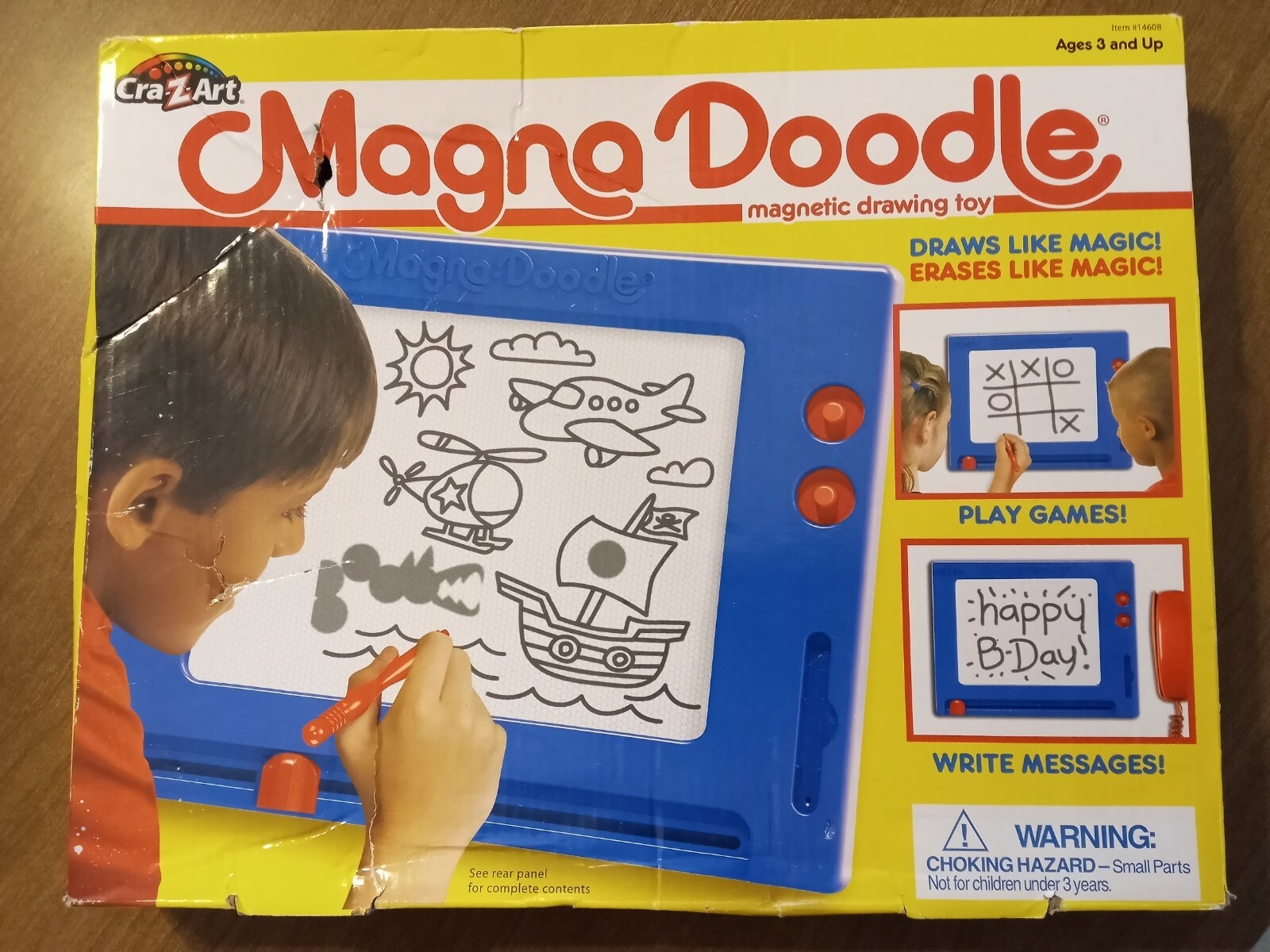 Cra-Z-Art 14608 Retro Magna Doodle Drawing Pen Stamps Toy Box 2017 Complete Used