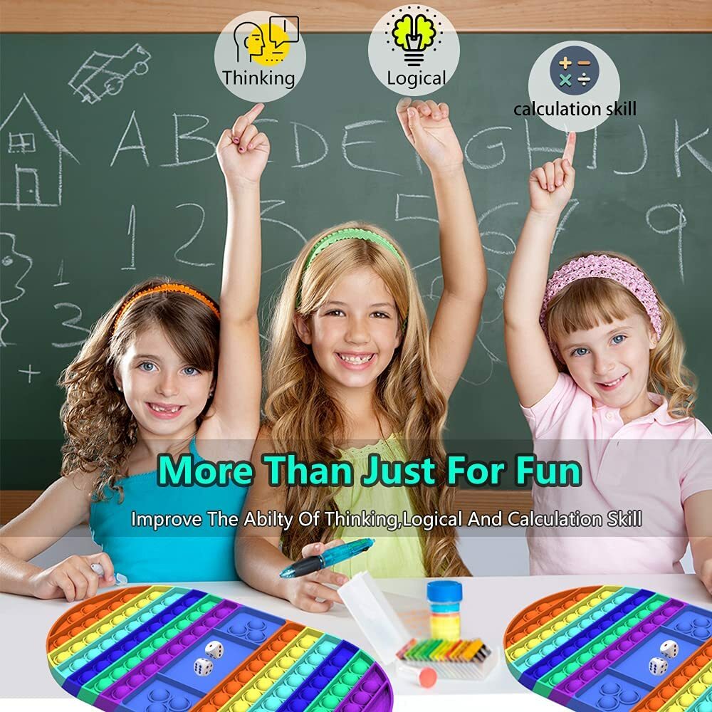 Pop Fidget Toy Sensory Interactive Stress Relief For Kids Big Push Bubble Popper
