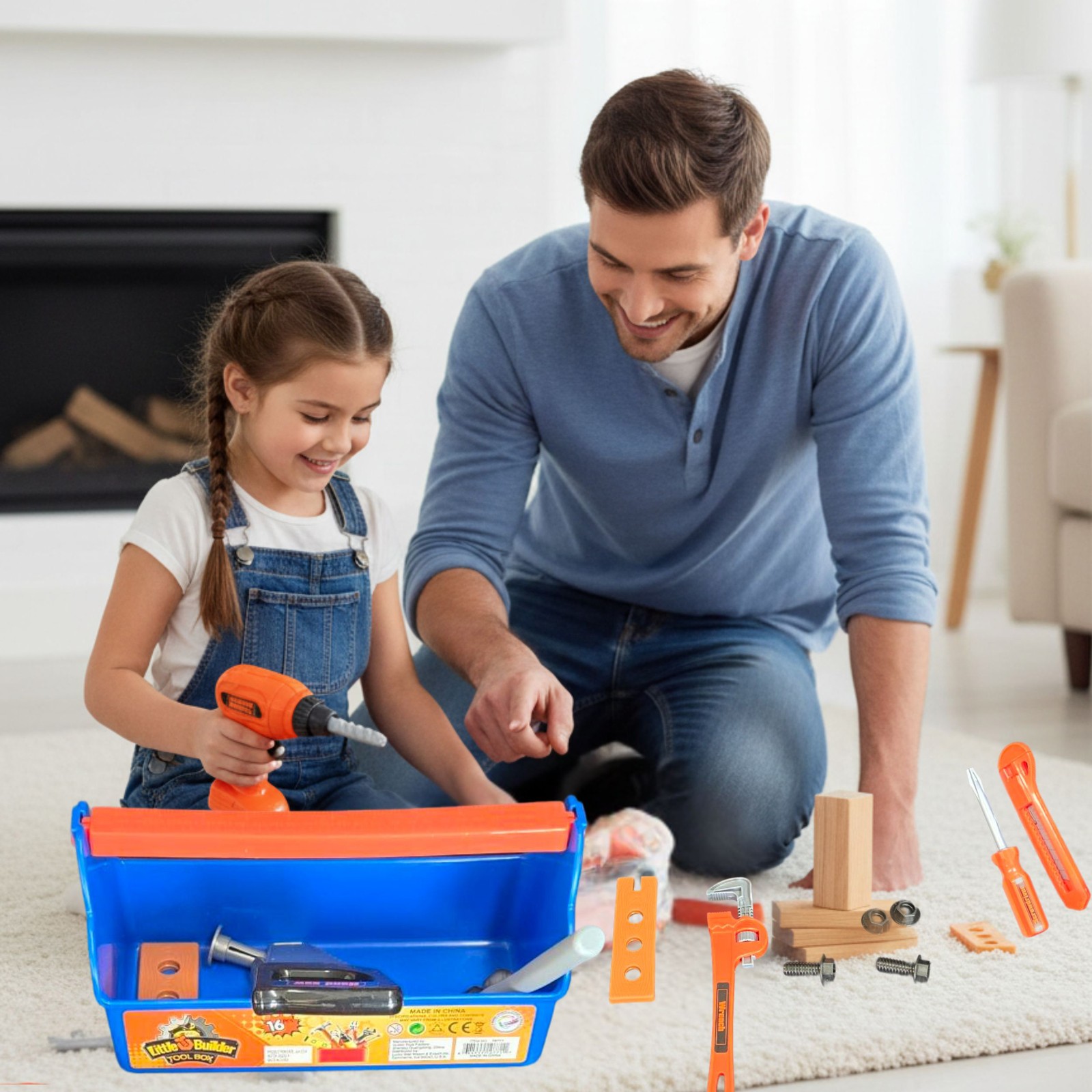 Educational Construction Toy Tool Set for Coordination,Imagination, Motor Skills