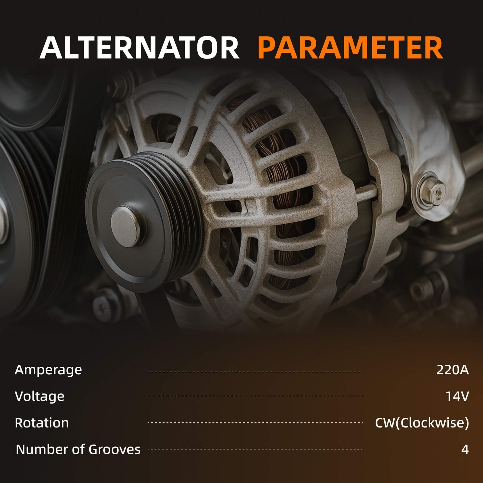 06E903023B Alternator 220A Compatible with Audi Q7 2013 2014 2015 V6 3.0L GAS…