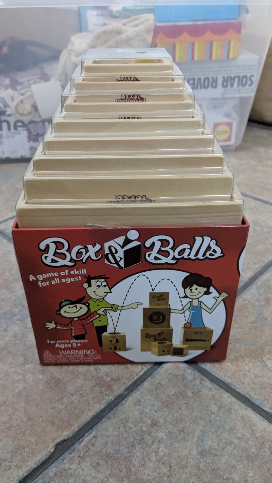 NIB Box & Balls Fat Brain Toy Company – Open-Ended Trick-Shot Game Ages 5-Adult