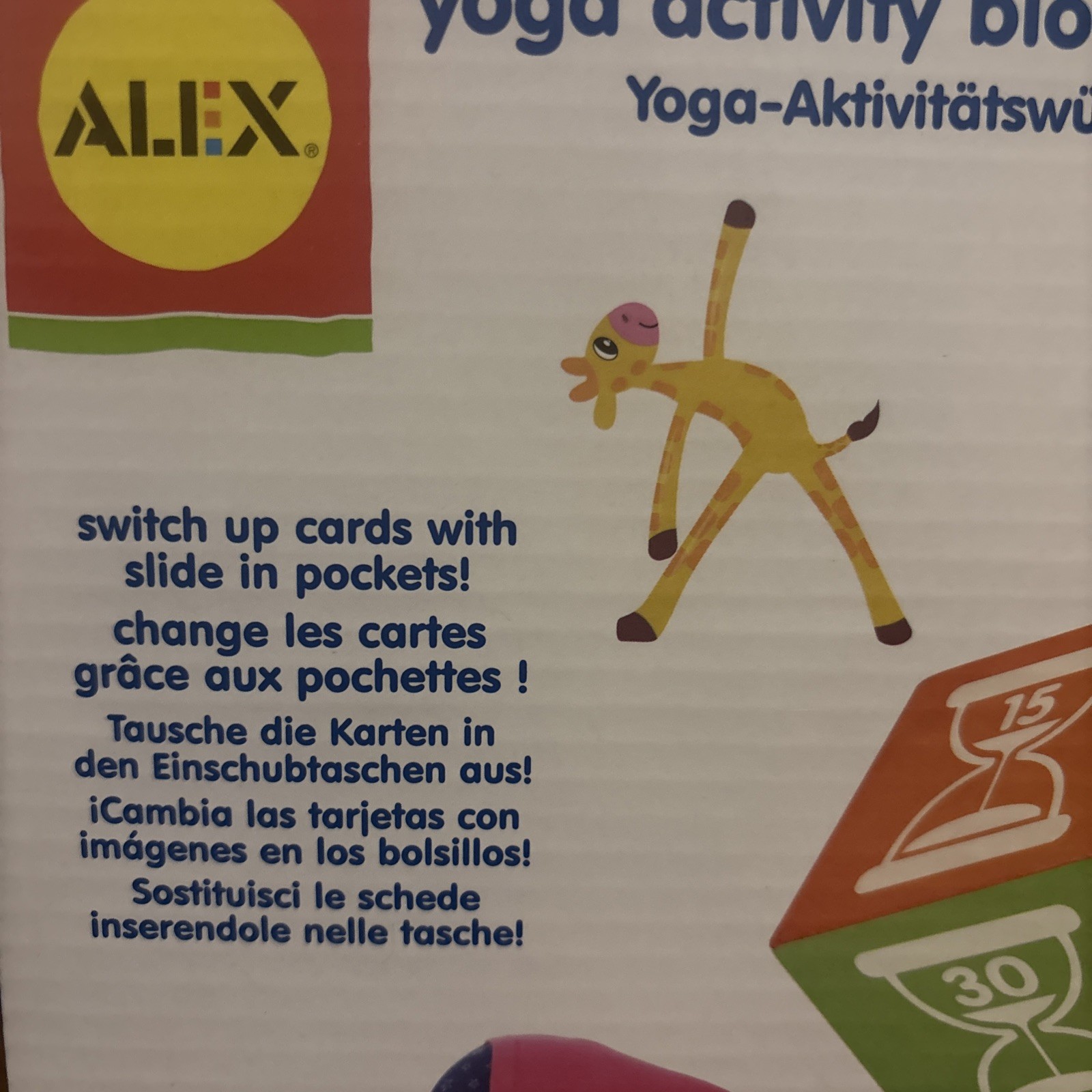 ALEX Yoga Activity Blocks Ages 3+ 29pc Throw Pose Time Preschool Game