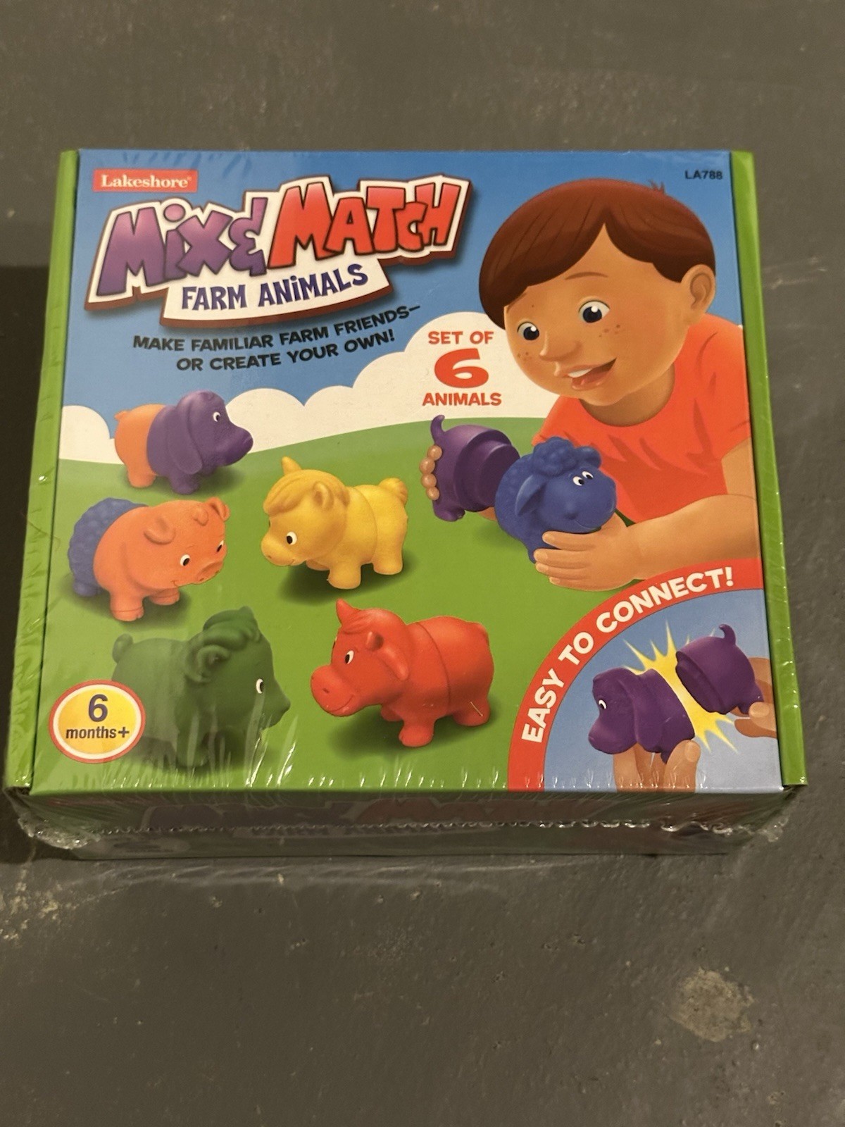 Lakeshore Mix & Match Farm Animals Animal Figures Set, 6 Pc Multicolor LA788
