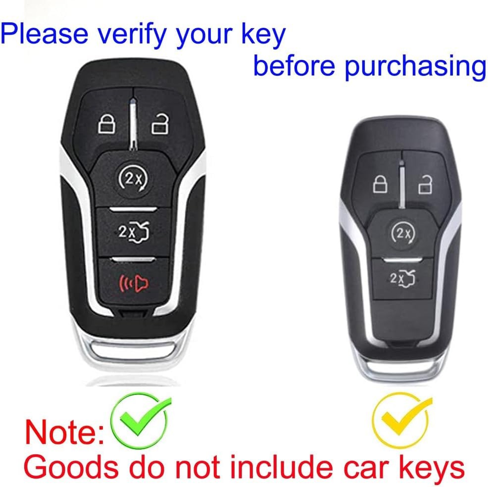Key Fob Cover Compatible with Ford Fusion F-150 Edge Explorer Mustang Lincoln…