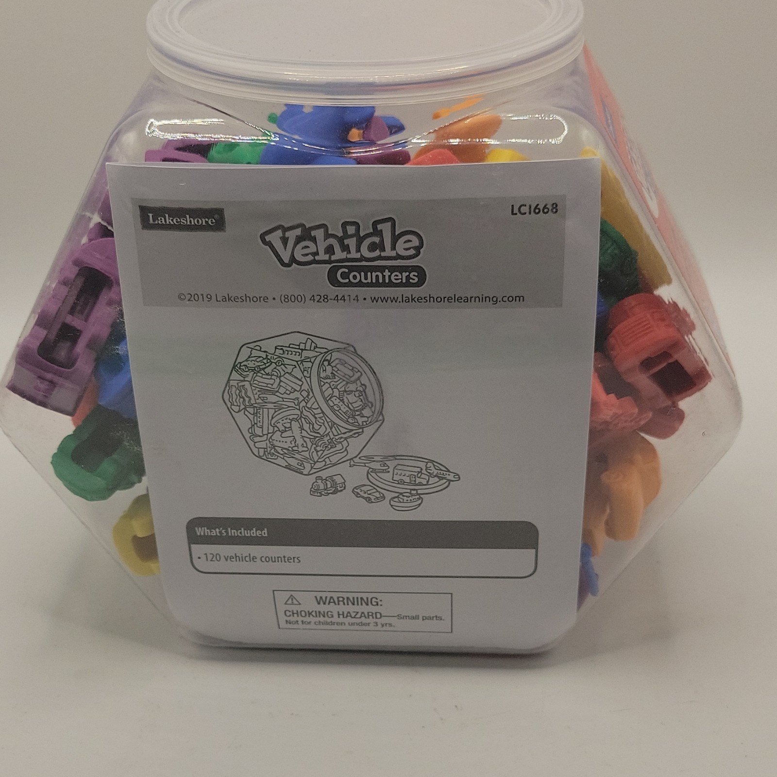 Lakeshore Vehicle Counters 120pc Multicolor Educational Toy for Kids Ages 3+