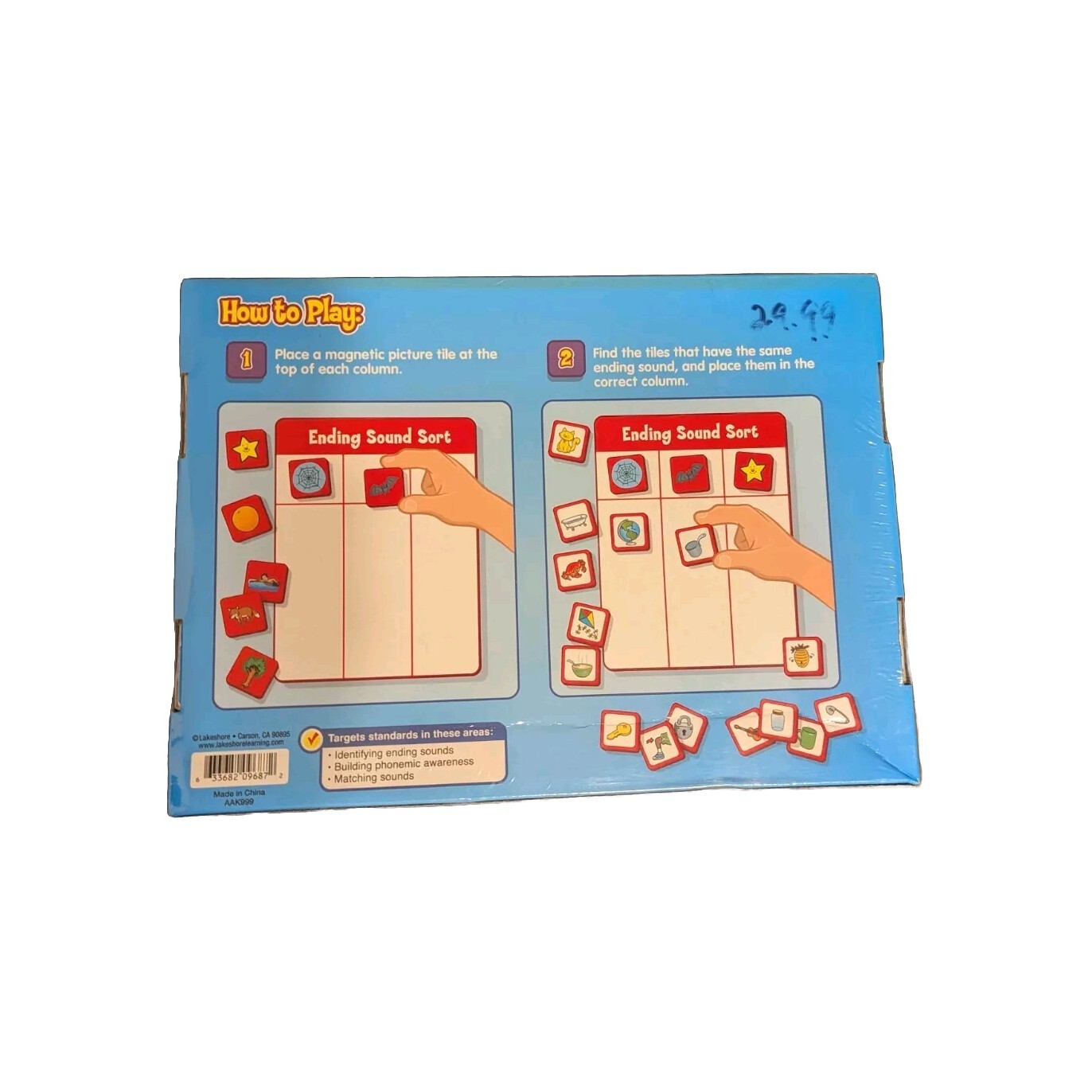 Lakeshore Magnetic Sound Sorting Board Ending Sounds Educational Game