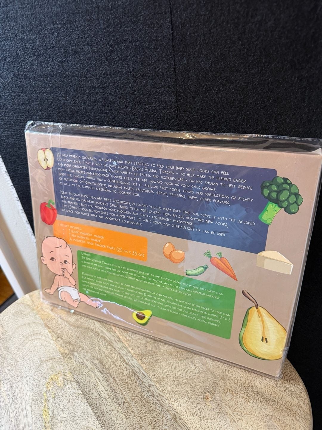 Mommy’s Guide Baby’s Feeding Tracker Magnetic Chart with Markers