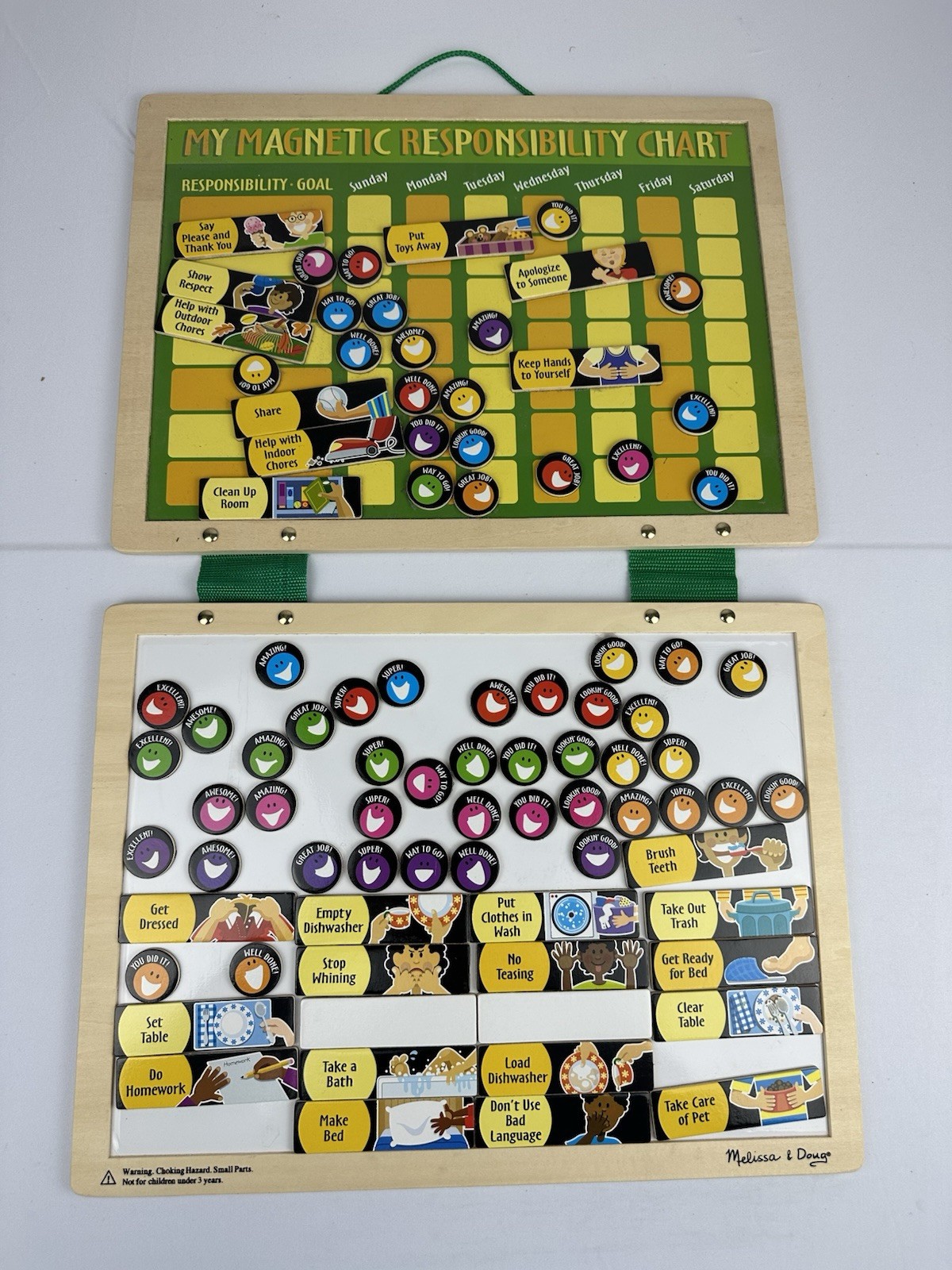 Melissa & Doug My Magnetic Responsibility Chart Child’s Wood Value & Chores