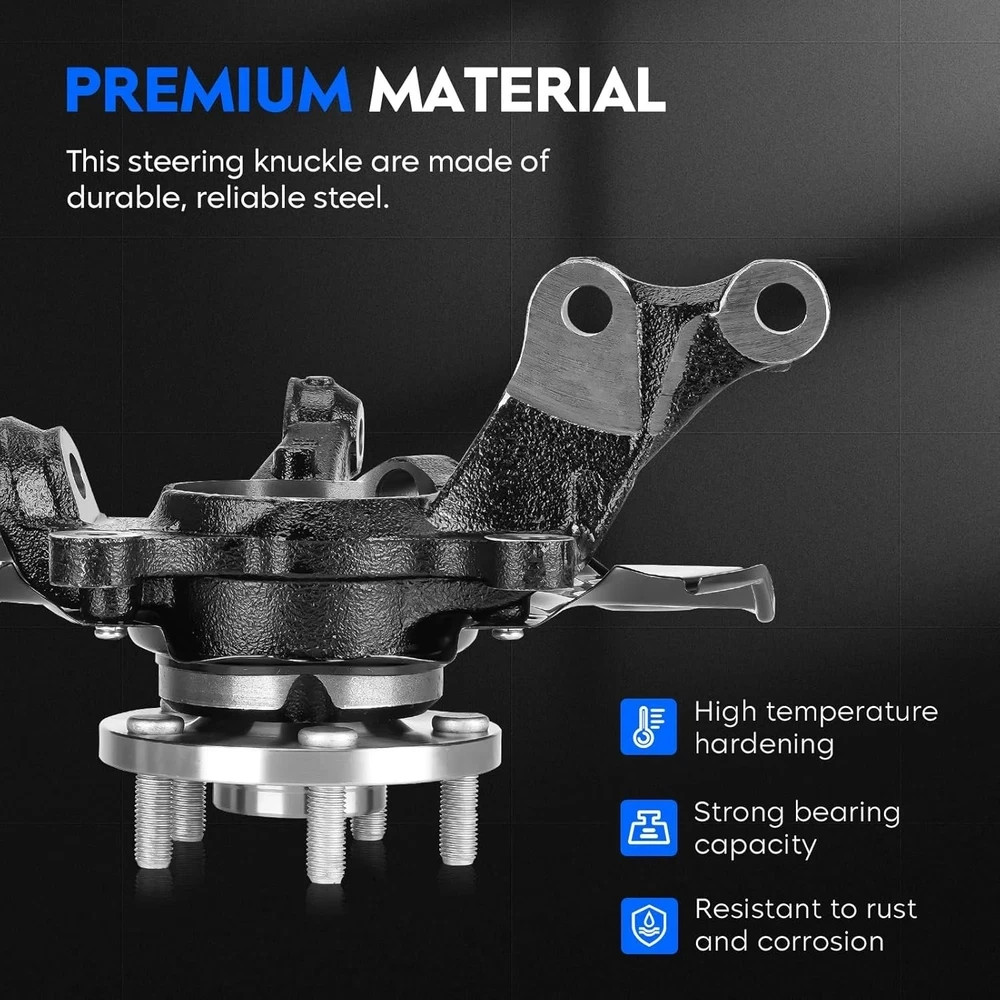 Front Right Side Steering Knuckle & Wheel Bearing Hub Assembly Compatible wit…