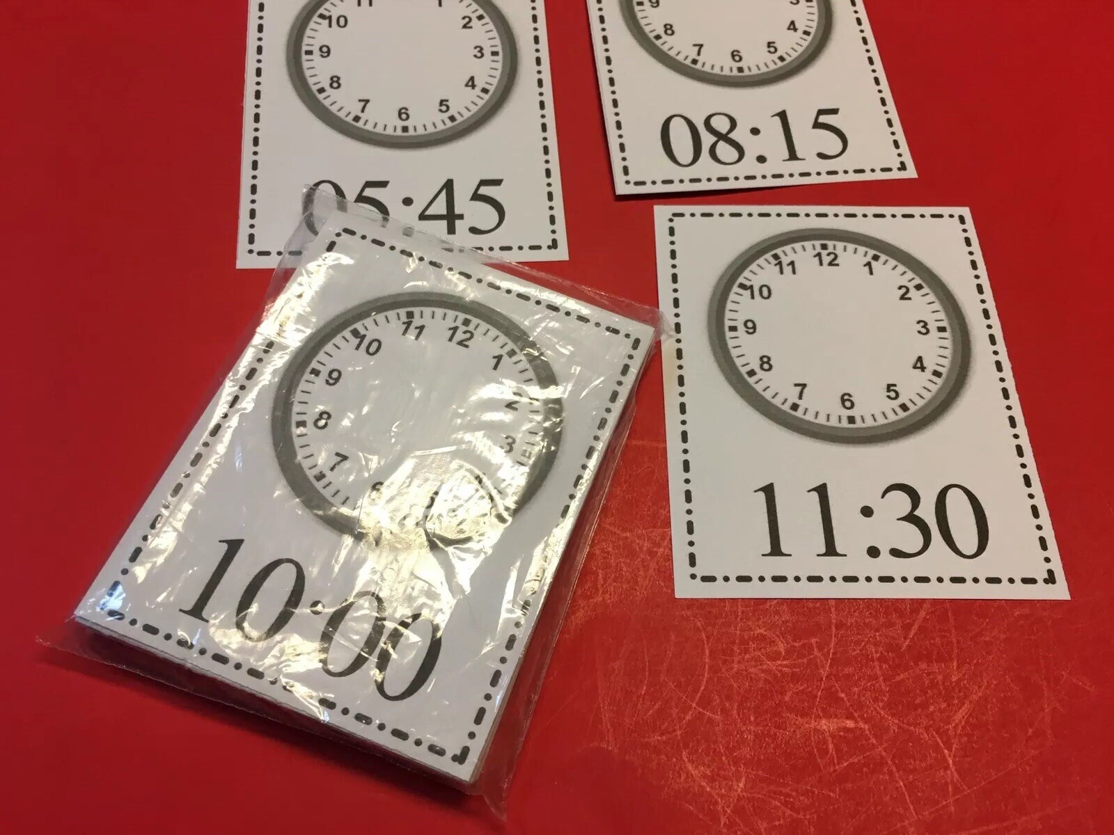 DRY ERASE – LEARN TO WRITE THE TIME CLOCK FACE – 40 LAMINATED FLASH CARDS