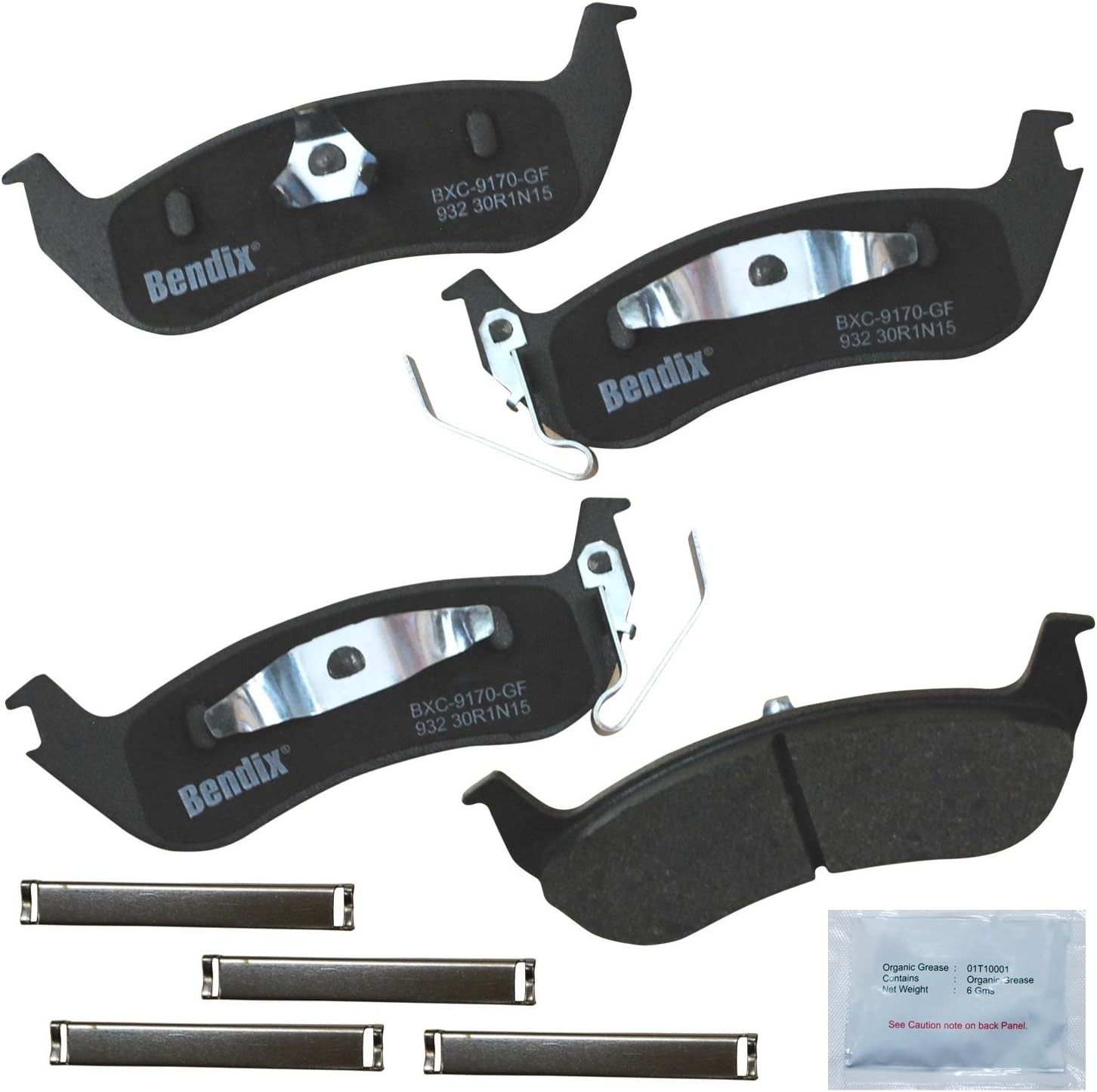 Bendix Priority1 CFC932 Ceramic Rear Brake Pads for Grand Marquis 2003–2011