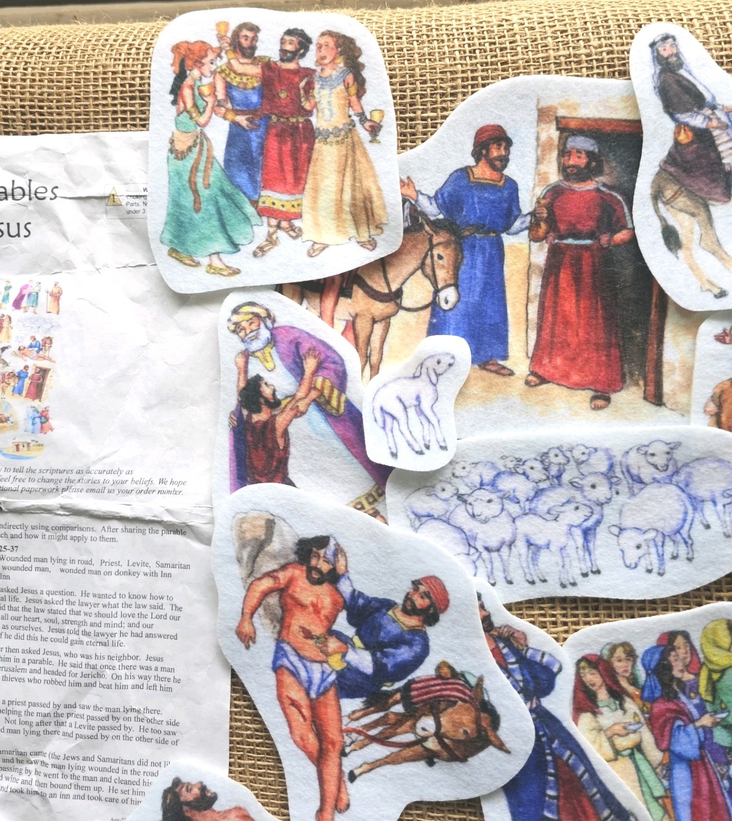Scripture Stories Story Time 25pc Felts The Parables Of Jesus Complete Set
