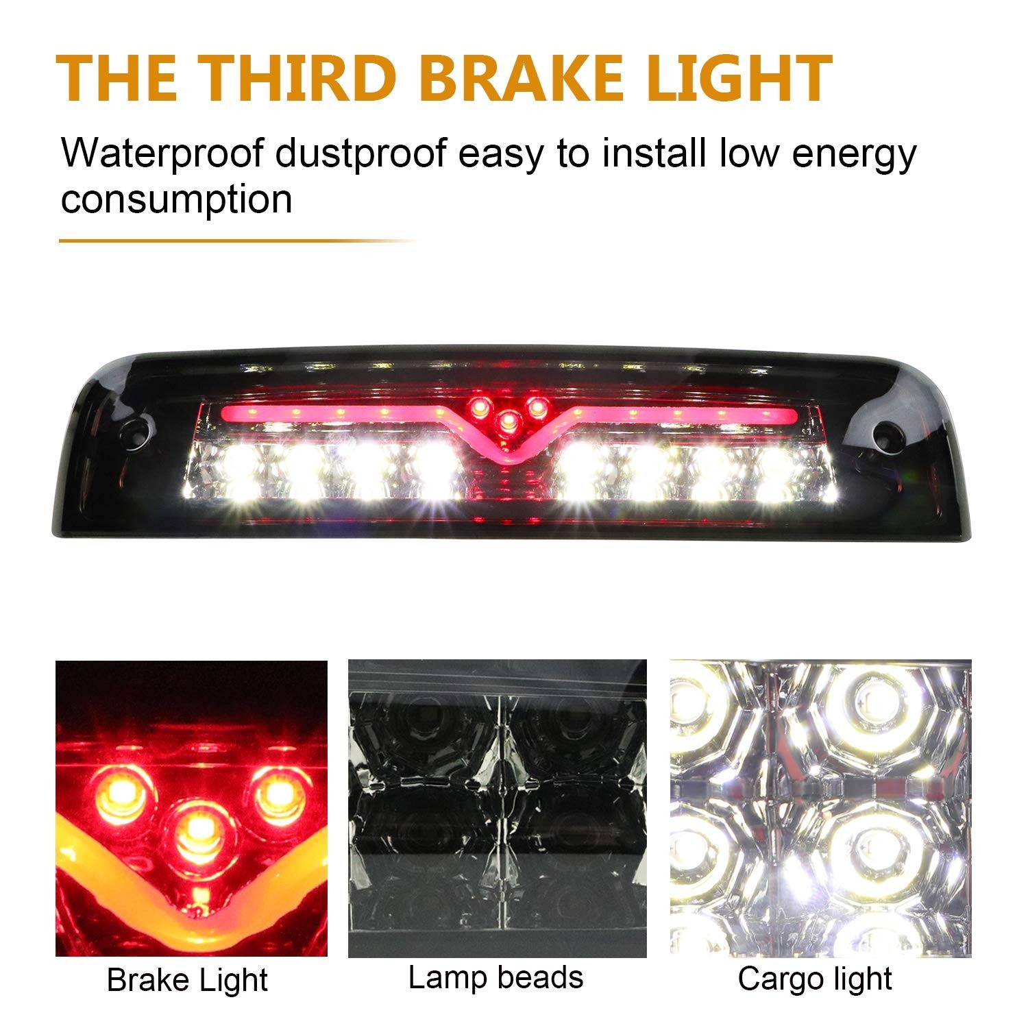 Tresound for 2009-2017 Dodge Ram 1500 2500 3500 3rd Third Brake Light Cargo L…