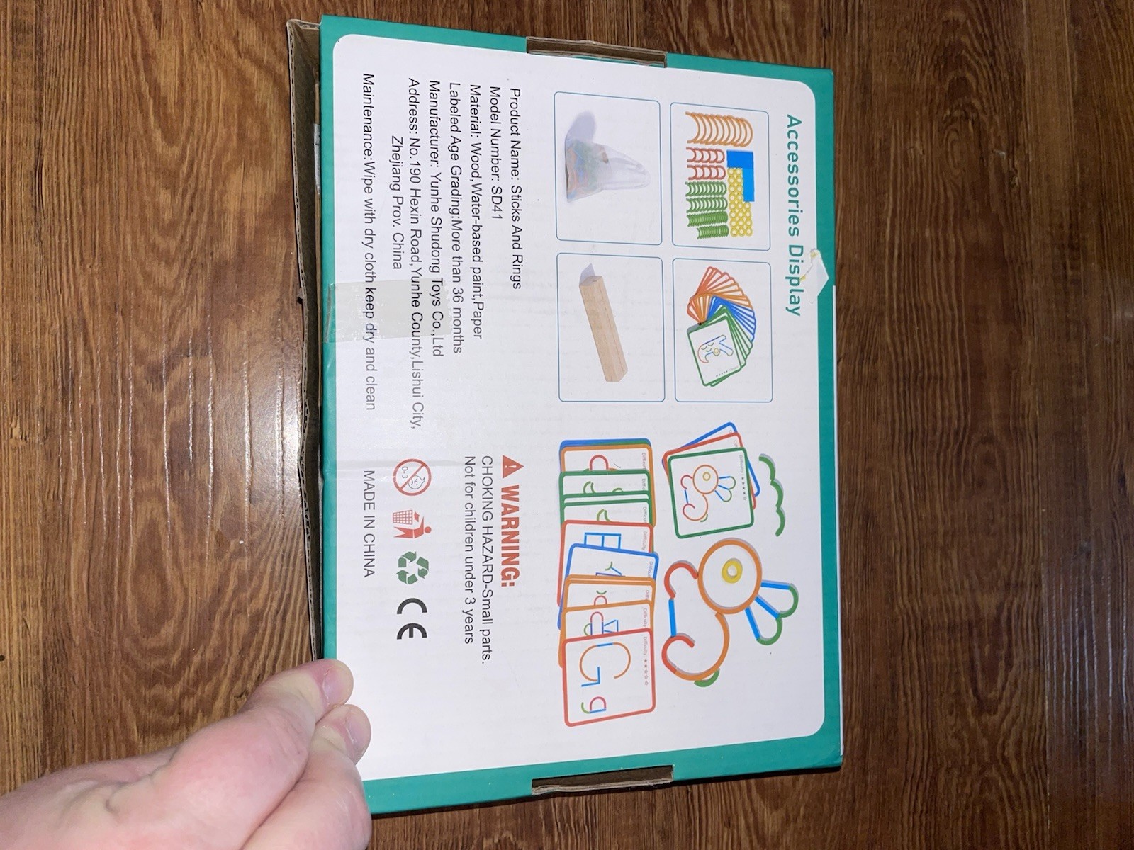 NEW Montessori Sticks & Rings Educational Toy 142 PCS Preschool Learning Set
